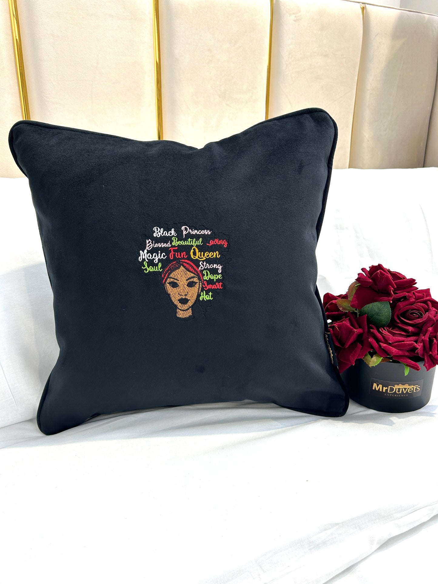 Velvet Africa Afro Custom Cushion