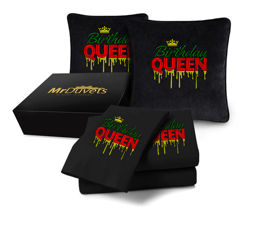 5 Piece Birthday Queen Luxury Bedding Set 