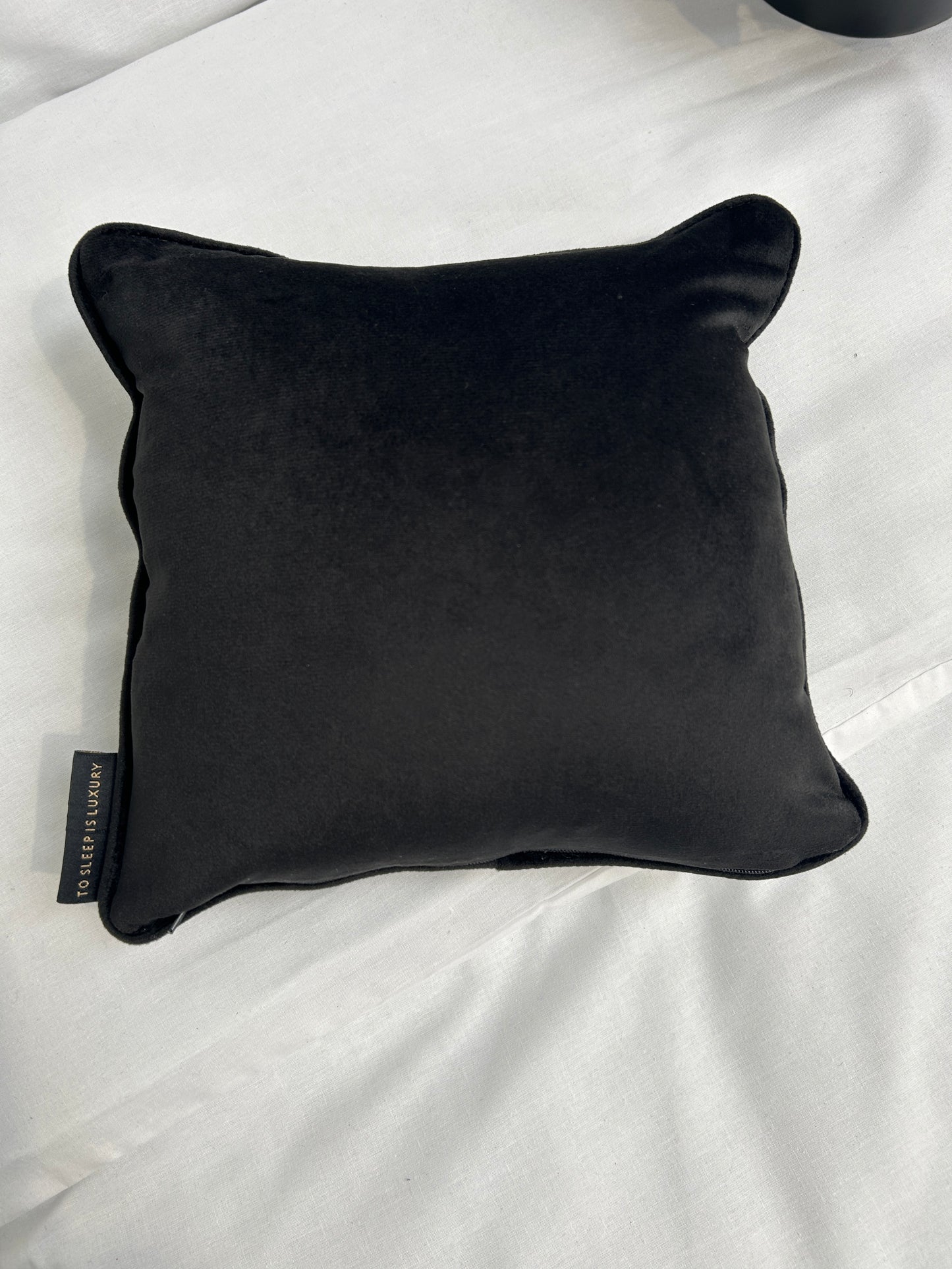 Strong Mother Black Velvet Mini Cushion