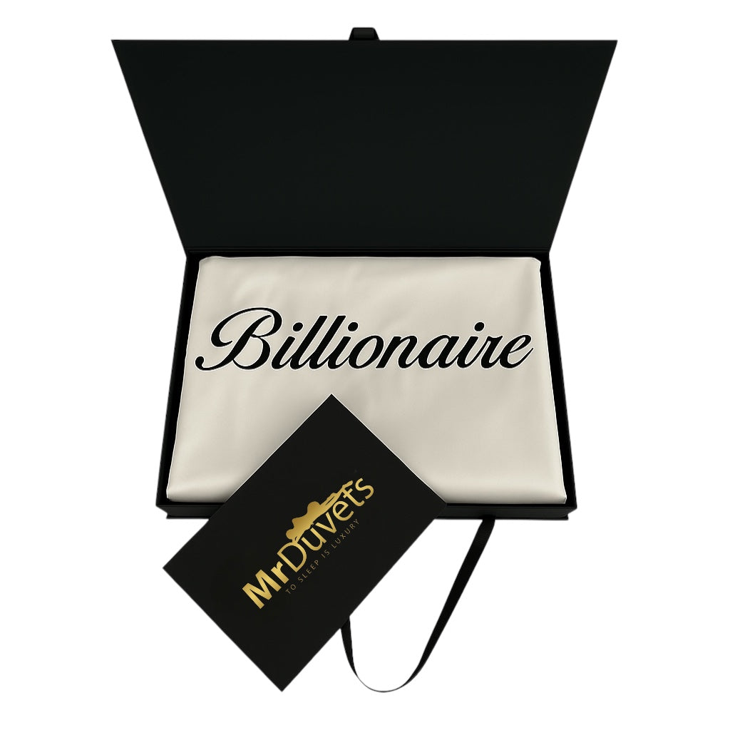 Billionaire Personalised Pillowcase Gift Set Luxury Custom Bedding for Him or Her