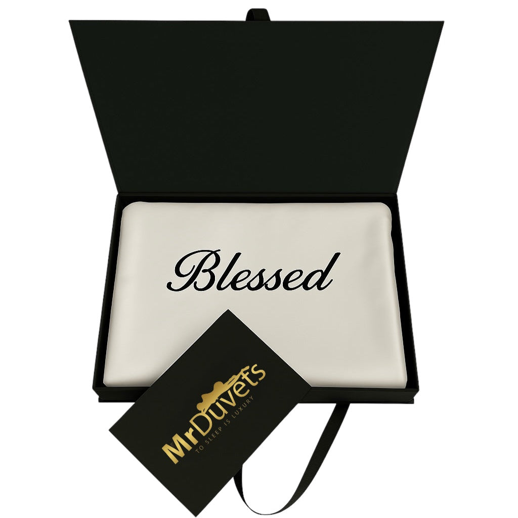 Blessed Personalised Pillowcase Gift Set Luxury Custom Name with Affirmation