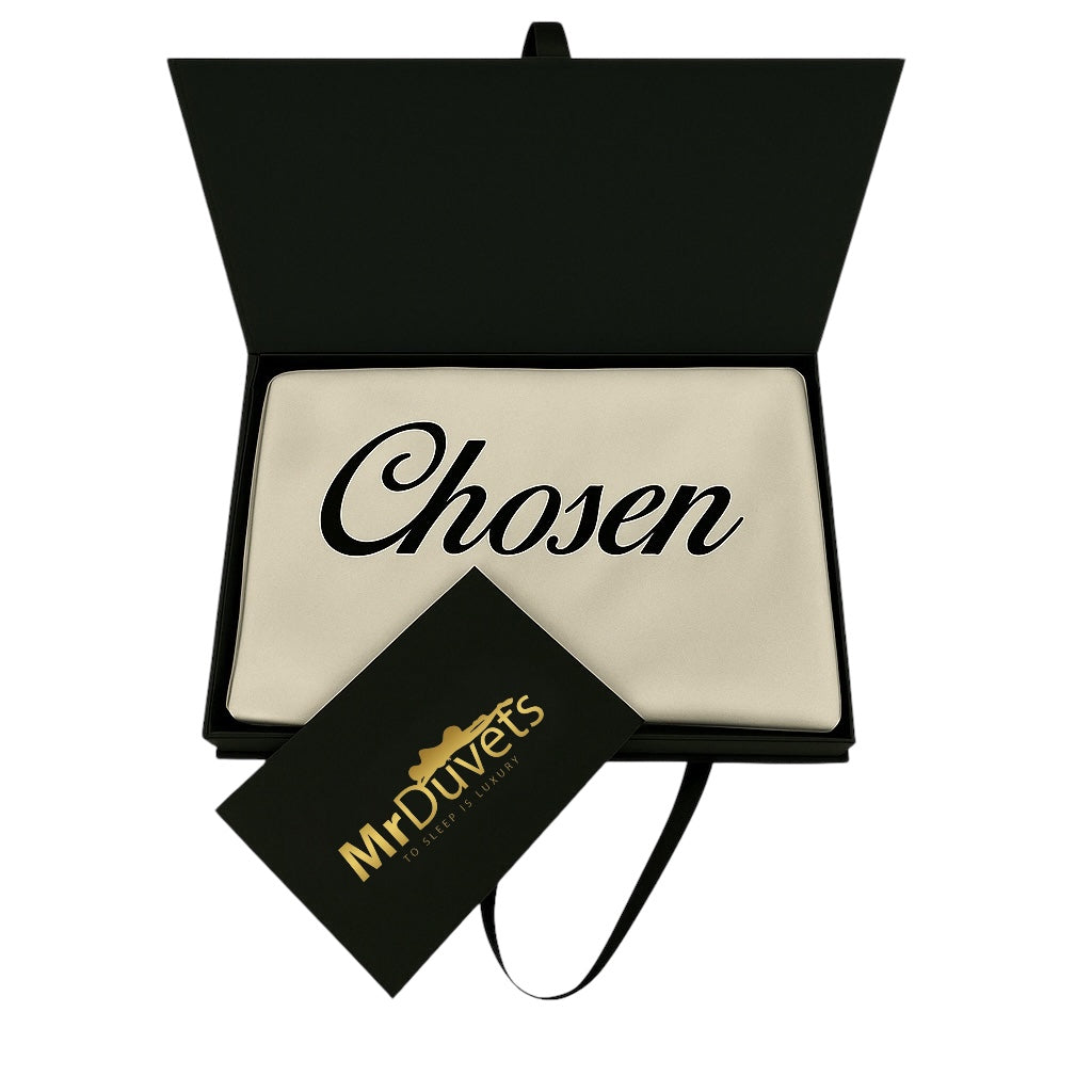 Chosen Personalised Pillowcase Gift Set Luxury Affirmation Pillowcase for Faith & Identity