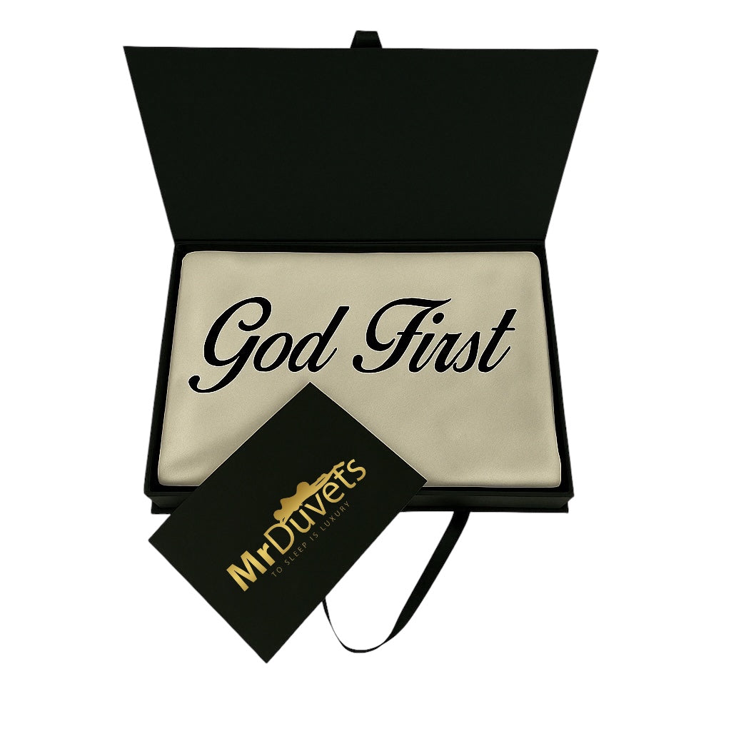God First Personalised Pillowcase Gift Set Luxury Faith-Based Custom Pillowcases