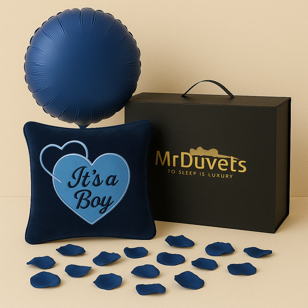 Its A Boy Luxury Mini Velvet Cushion Gift Box
