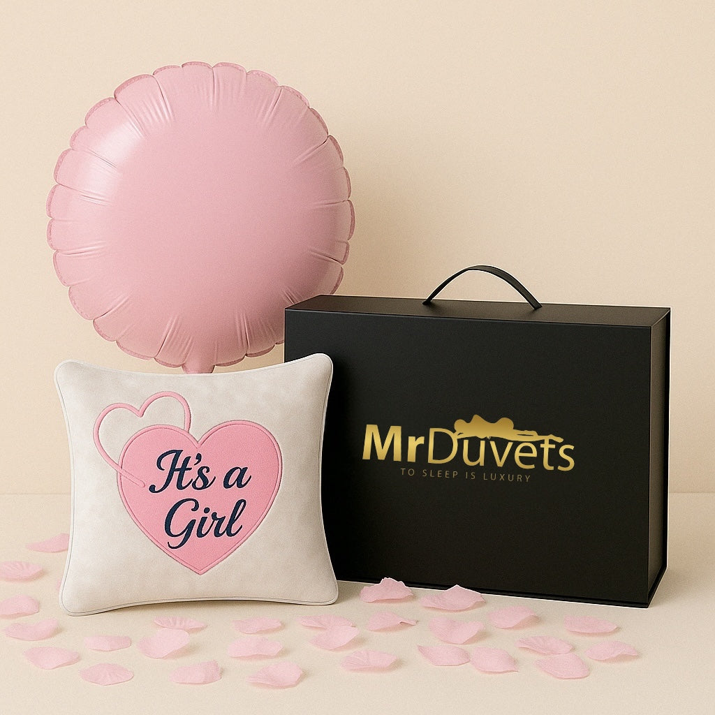 Its A Girl Luxury Mini White Velvet Cushion Gift Box