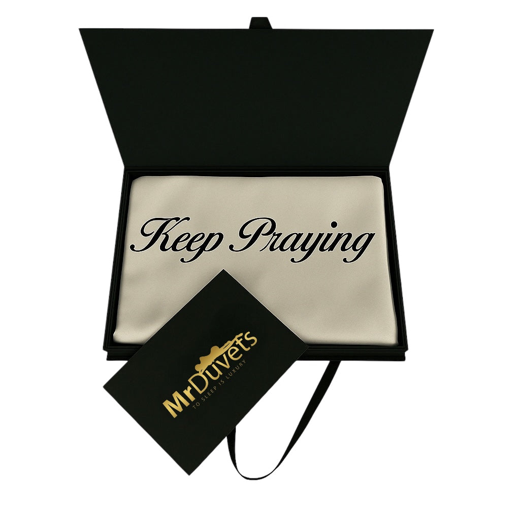 Keep Praying Personalised Pillowcase Gift Set Luxury Pillowcase Set 
