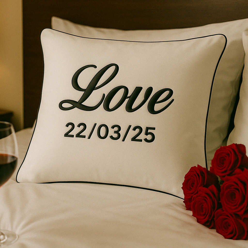 Love Cushion White Luxury Velvet lifestyle shoot