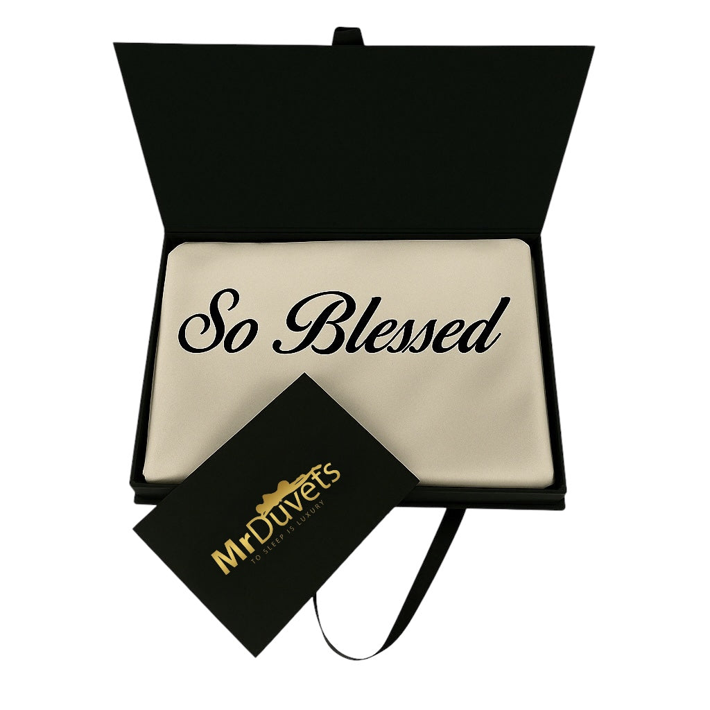 So Blessed Personalised Pillowcase Gift Set Luxury Custom Pillowcases for Gratitude & Grace