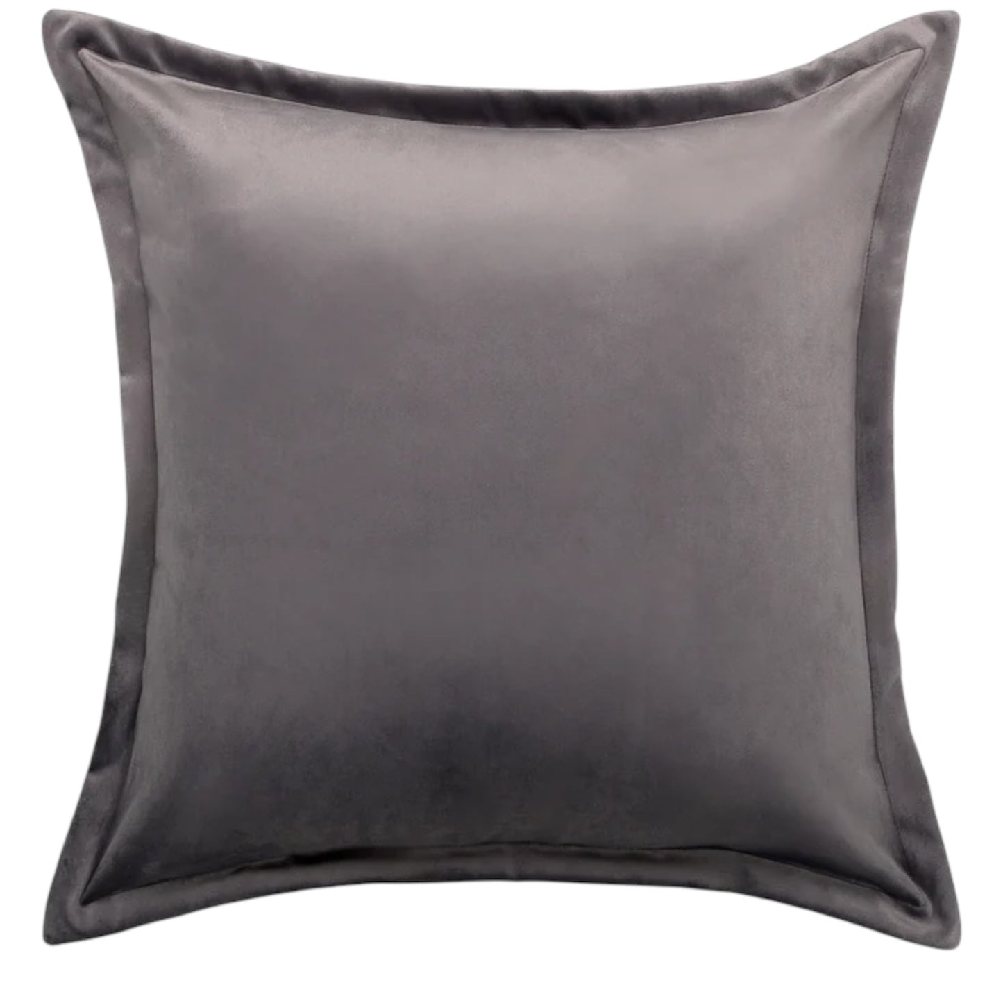Warm Grey Oxford Velvet Cushion Classic Luxury with Contrast Panel Detailing