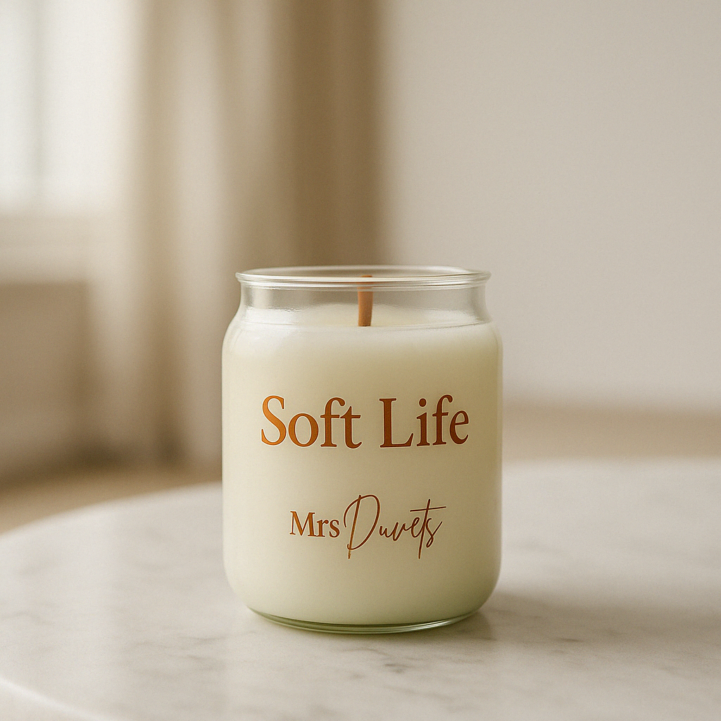 mrsduvets Ylang Ylang, Sweet Orange Lavender Candle