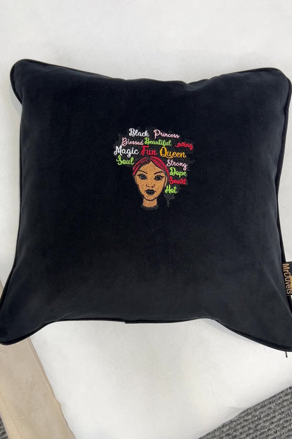 Velvet Africa Afro Custom Cushion